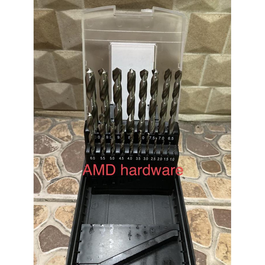 ✅Price Mata Bor Besi Kayu Plastik HSS Drill Set Lengkap 19 pcs JLD (nachi)