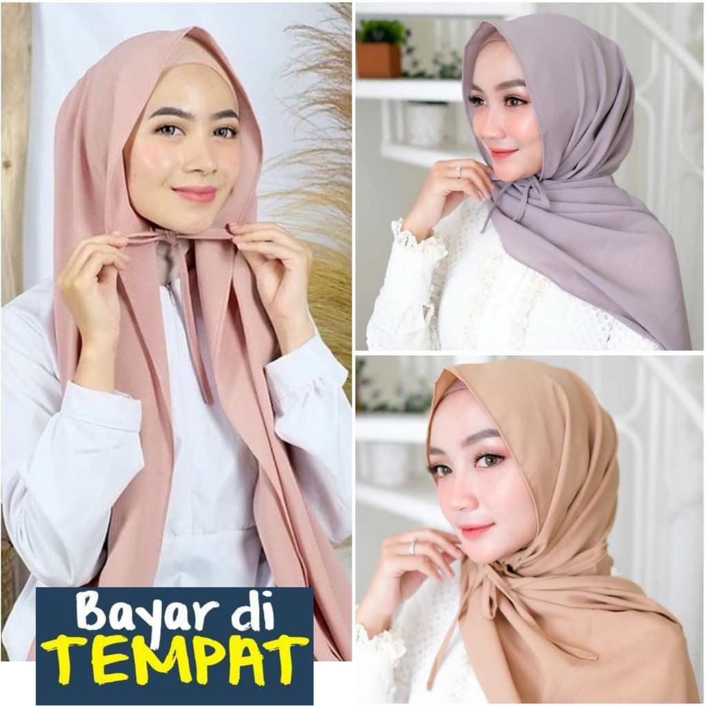 PROMO Jilbab / Hijab Pashmina TALIA 150CM Instan Diamond Jumbo - Pasmina Kerudung Instan Tali Jumbo