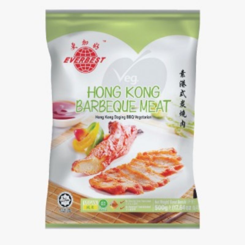 

Everbest Vegetarian Hongkong Barbeque Meat / Daging Vegetarian | Berat Bersih 500gr