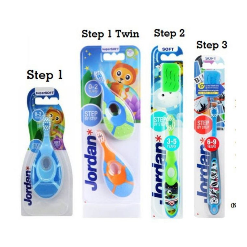 Jordan Baby Toothbrush Sikat Gigi Bayi Step 1, 2, 3 Single