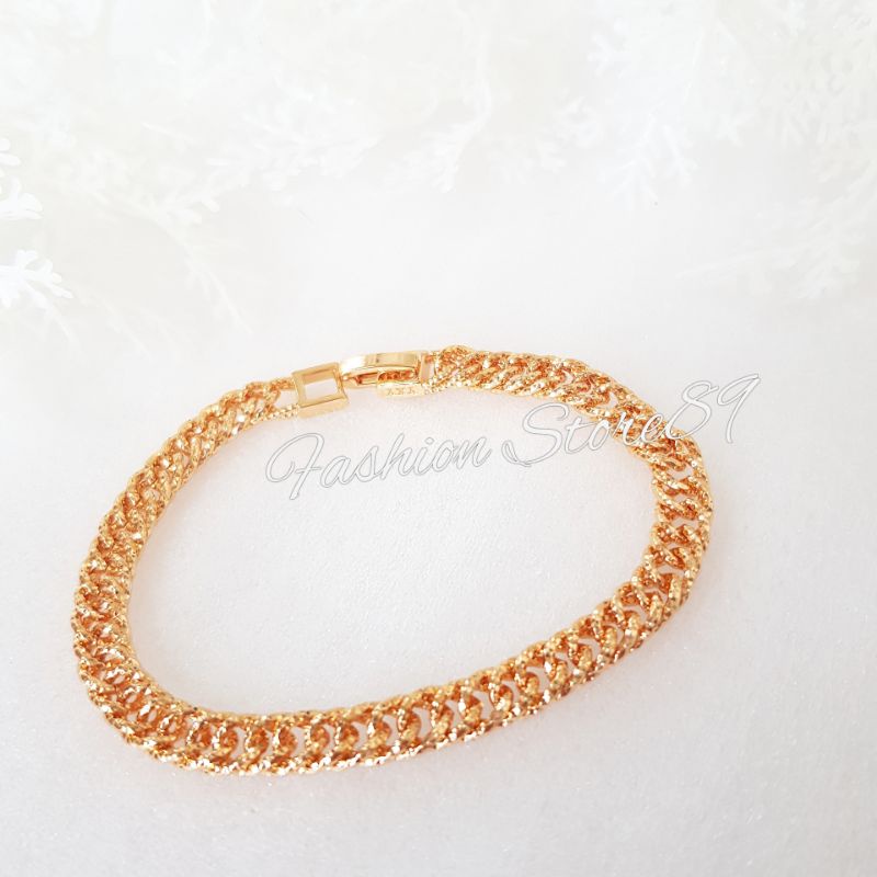 Gelang Rantai Emas Xuping yaxiya perhiasan lapis emas 18k impor Bestquality Gelang tangan Rantai Gold