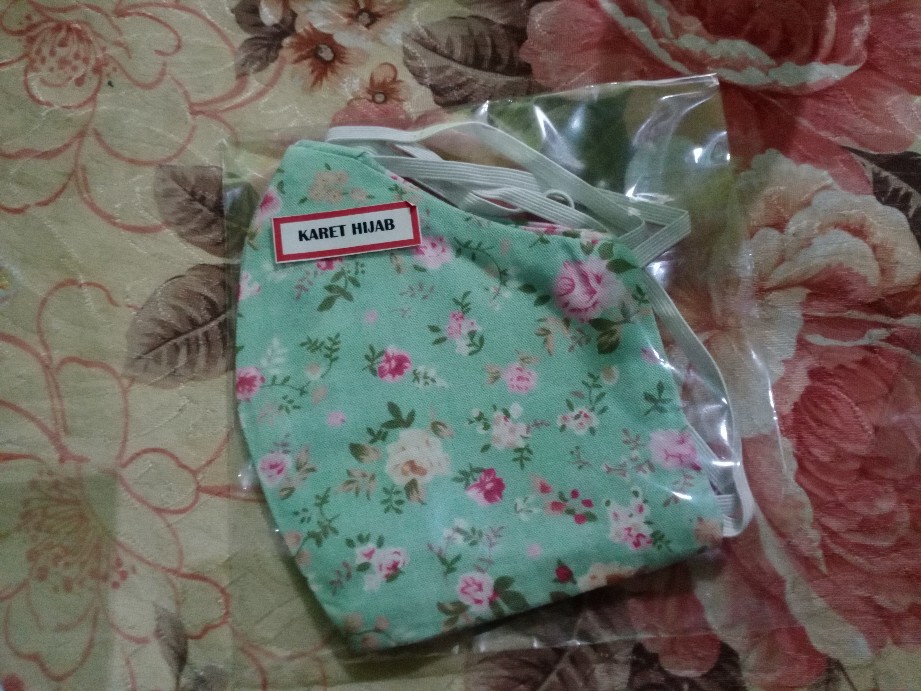 Masker Kain Limited Edition_masker Motif Unik Floral_masker Ibu Dan Anak_masker Hijab Dan Non Hijab