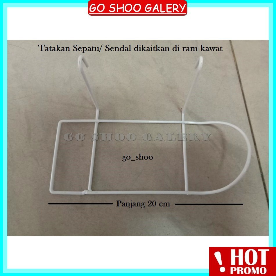 Display Sepatu Sendal Ram Kawat