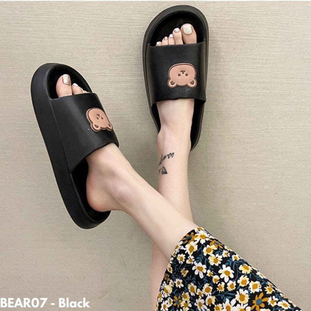 SANDAL SELOP UNISEX BAHAN FULL RUBBER ANTI SLIP IMPORT BEAR NYAMAN DI PAKAI SANTAI BEAR07