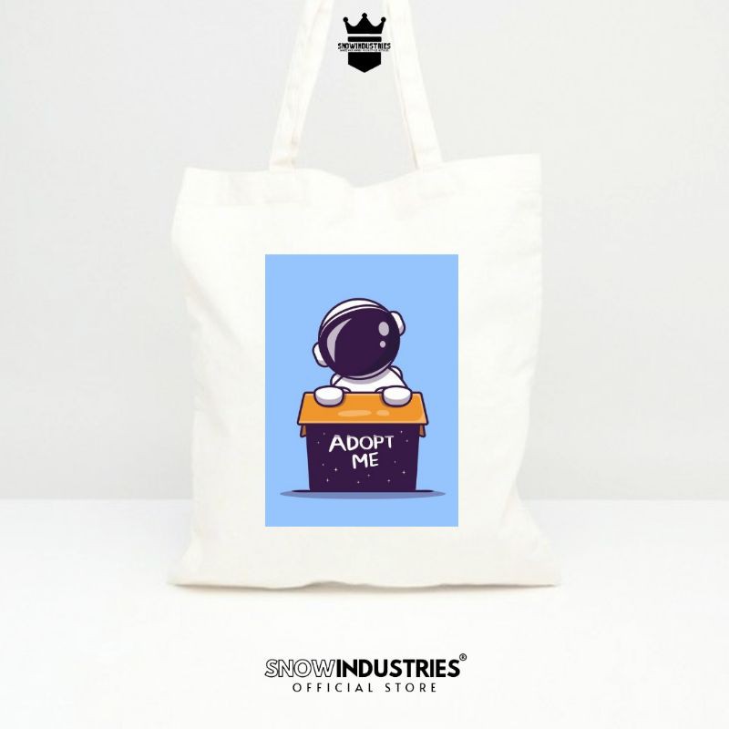 Tote Bag Wanita Pria Kanvas Baby Premium Cute Astronot