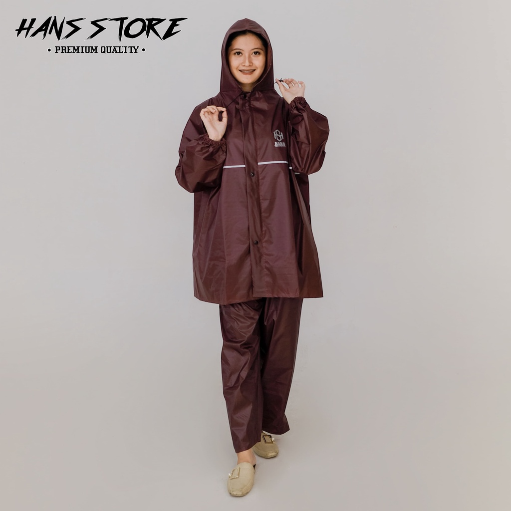 RAINCOAT,Jas hujan motor HANS Pria Dan Wanita Original Bahan Tebal