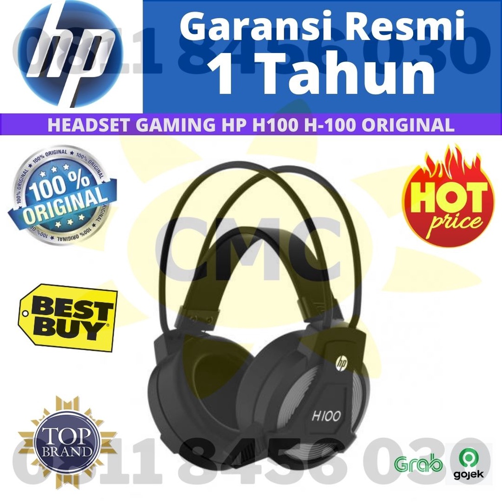 Gaming Headset Headset Gaming HP H100 H 100 Original