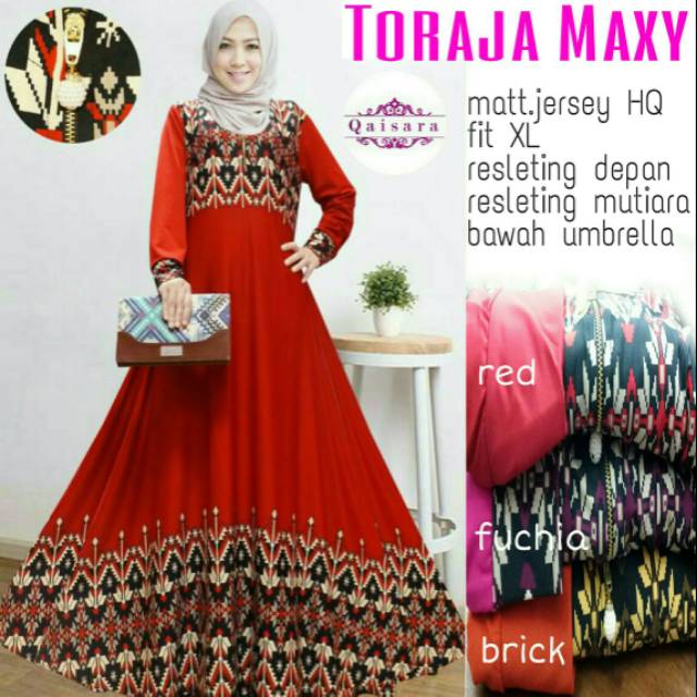 Baju long dresd toraja maxi