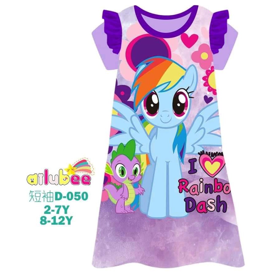 2Y 3Y - LITTLE PONY BAJU PIYAMA DASTER ANAK CEWEK AILUBEE D050