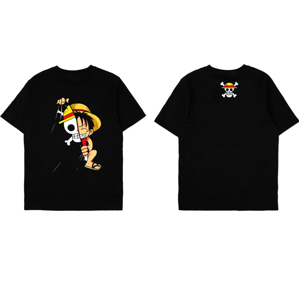 Kaos anime OP luffy shp topi jerami