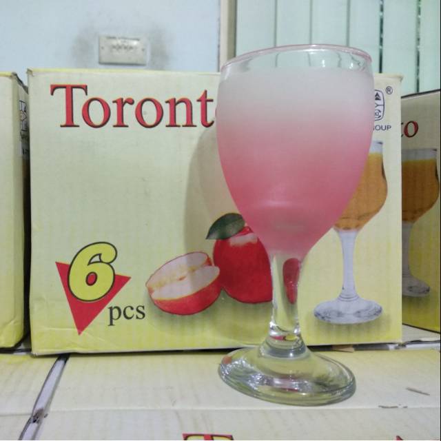 (Ready stock)Gelas minum | gelas lebaran | gelas sirup merk toronto (6pcs) | souvenir pernikahan