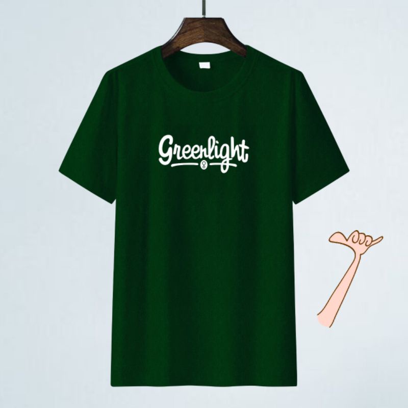 Baju Kaos Pria Distro T-Shirt Greenlightt fit M,L,XL,XXL