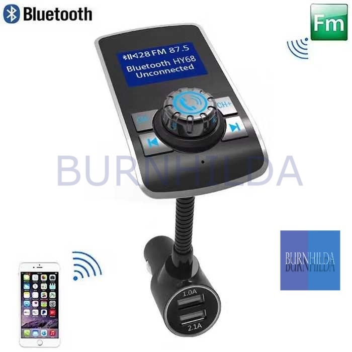 Transmitter Wireless In-Car Bluetooth Receiver Stereo Radio mobil motor burnhilda