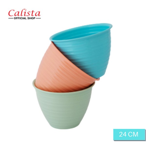 Calista Pot Bunga Oentoeng 24cm / Pot Tanaman Plastik Tawon Warna 24cm