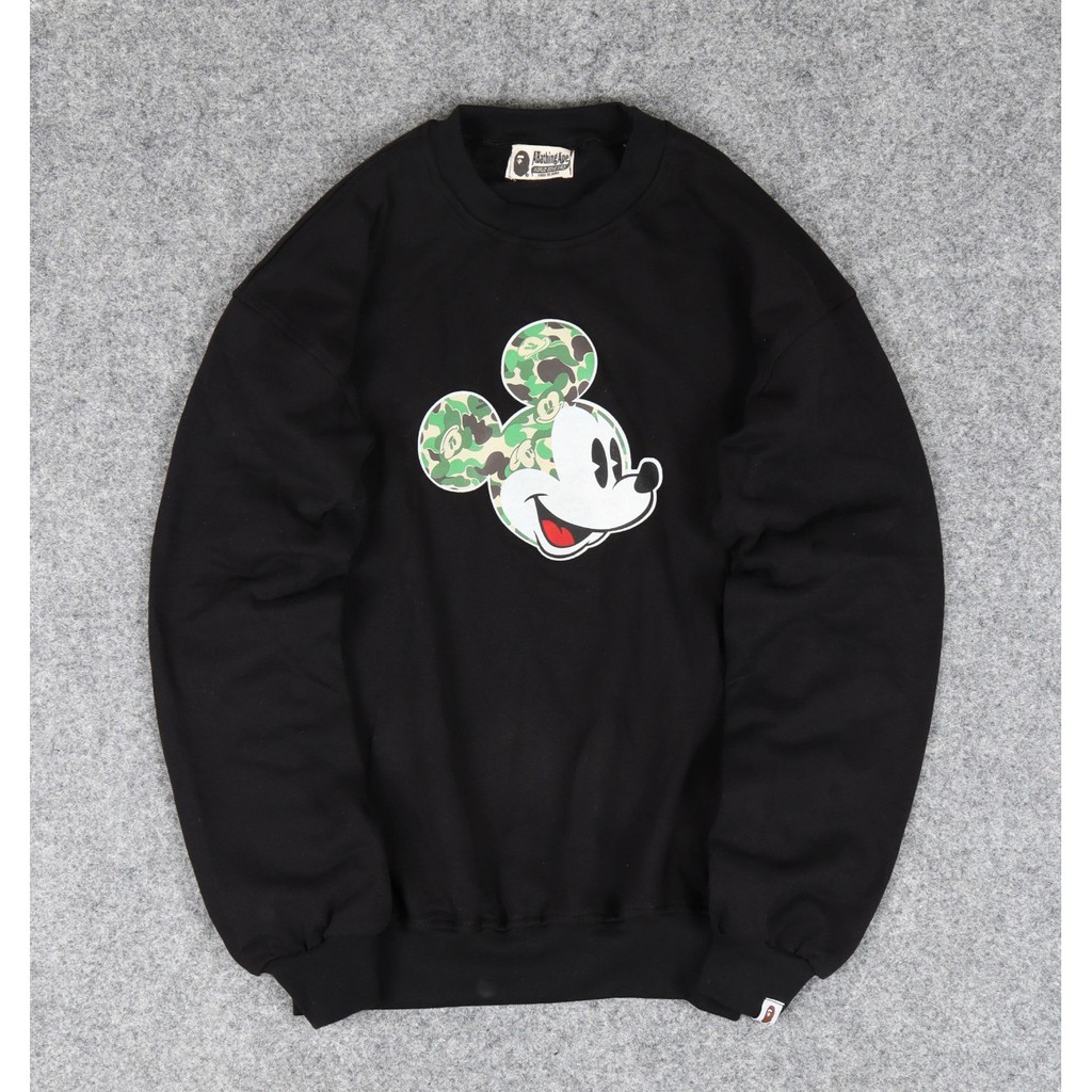 JAKET SWEATER CREWNECK DISNEY MICKEY CARTOON UNISEX PREMIUM QUALITY