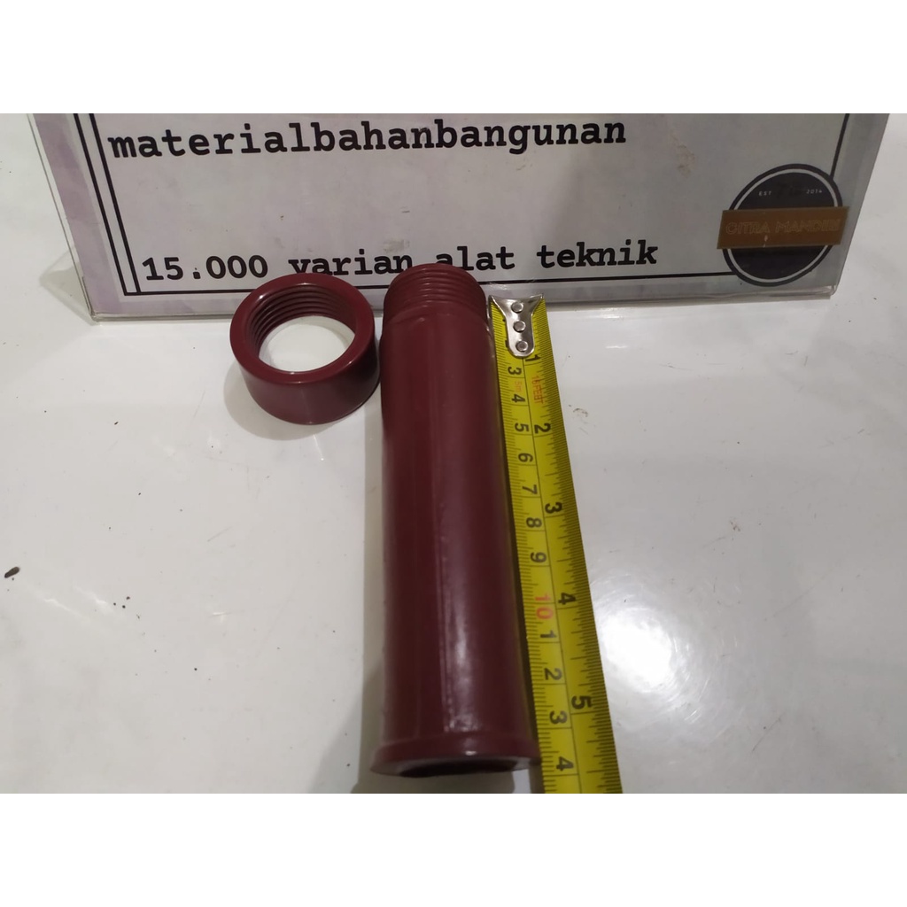 Pembuangan Bak Air Kamar Mandi Anti Bocor 1 Inch Maroon PVC  Penutup Saluran Air 25 mm Toilet
