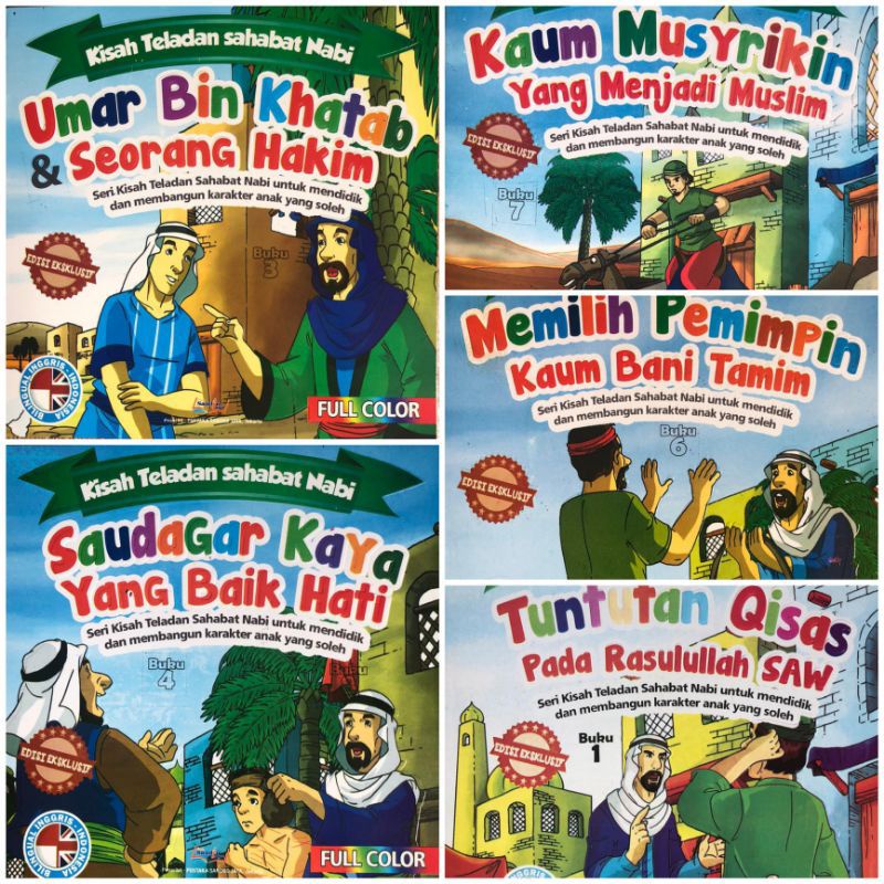 Jual Paket Isi 5 Buku Buku Cerita Seri Kisah Teladan Sahabat Nabi ...