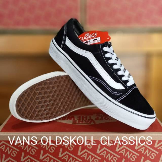 VANS OLD SKOOL BLACK AND WITH DOUBLE FOXING IMPORT