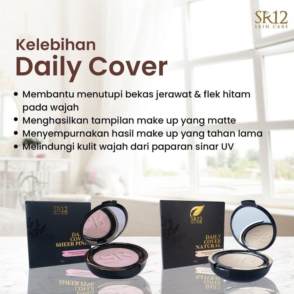 BEDAK SR12 EXCLUSIVE COMPACT POWDER SR12 NATURAL &amp; SHEER PINK Halal BPOM