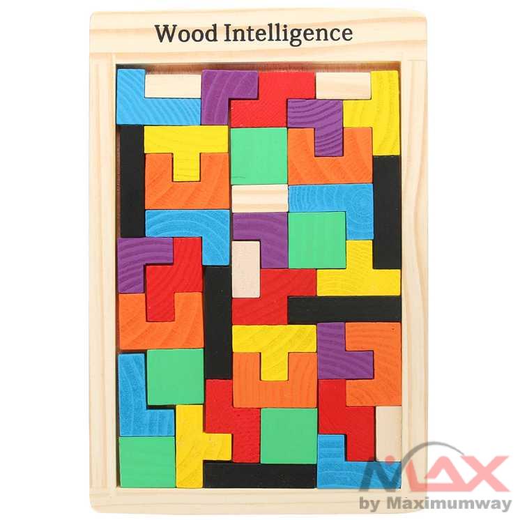 Mainan Puzzle Tangram Tetris Warna Multi Warna