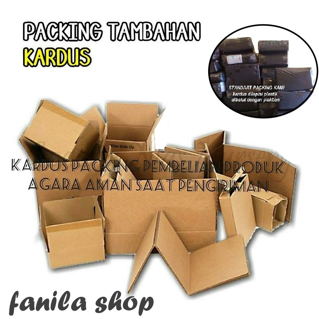 Packing Kardus Pembelian untuk keamanan pengiriman barang fanila shop - fanilashop packing kardus