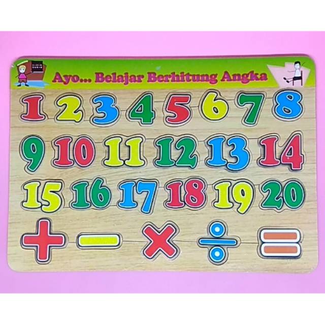 Puzzle Berhitung Angka - Puzzle Mainan - Puzzle Kayu - Puzzle Anak - Puzzle Angka - Mainan Anak