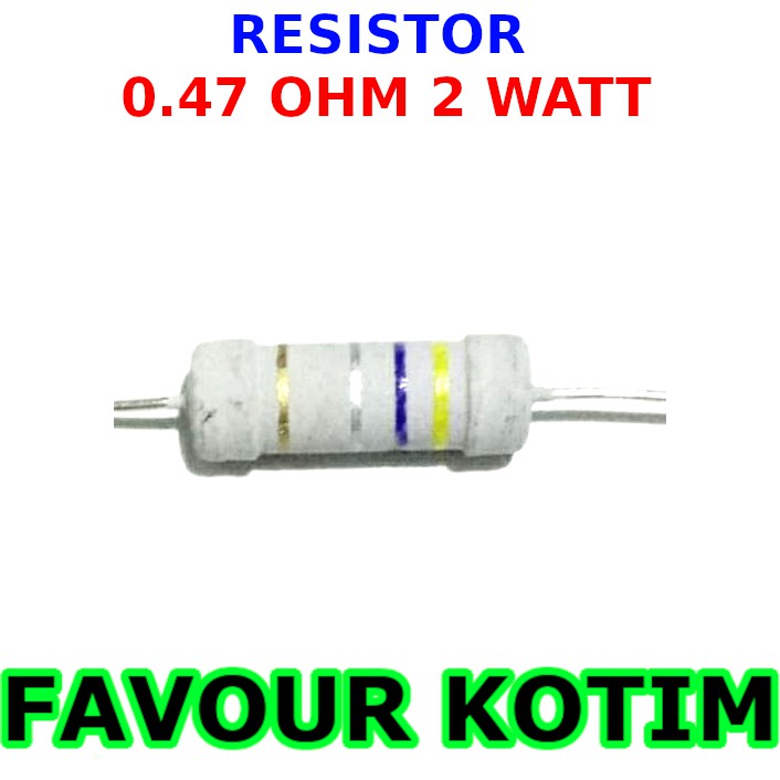 RESISTOR 0.47 OHM 2 WATT 2 W 2W 5 PERSEN FVKOTIM