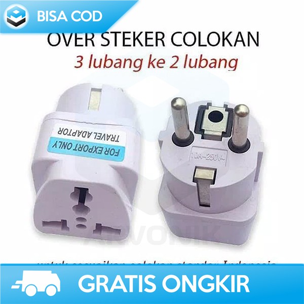 OVER STEKER KAKI 3 KE 2 UNIVERSAL - TRAVEL ADAPTOR KAKI 3 SERBAGUNA