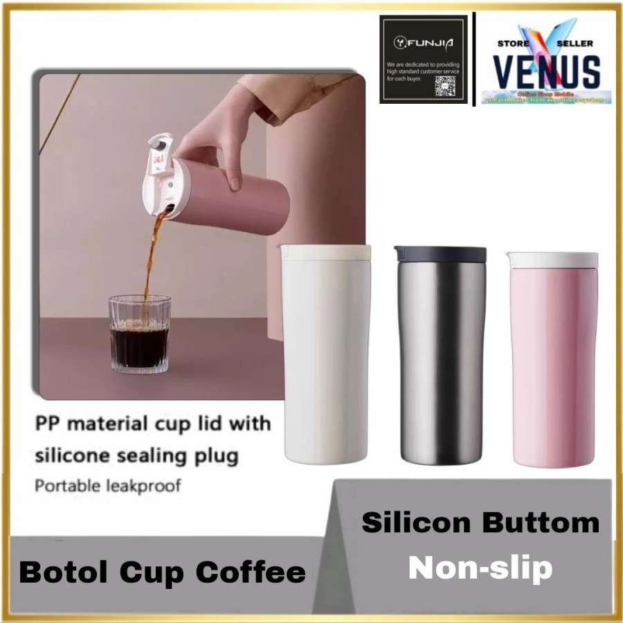 Funjia Portable Leak-proof Anti Bocor Cup kopi 480ML vacuum Termos