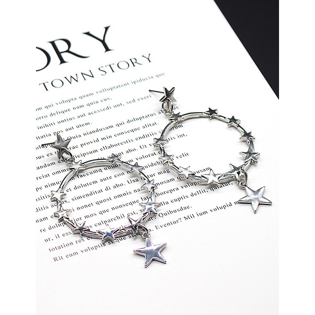 LRC Anting Tusuk Fashion Gold Pentagram Earrings D07683