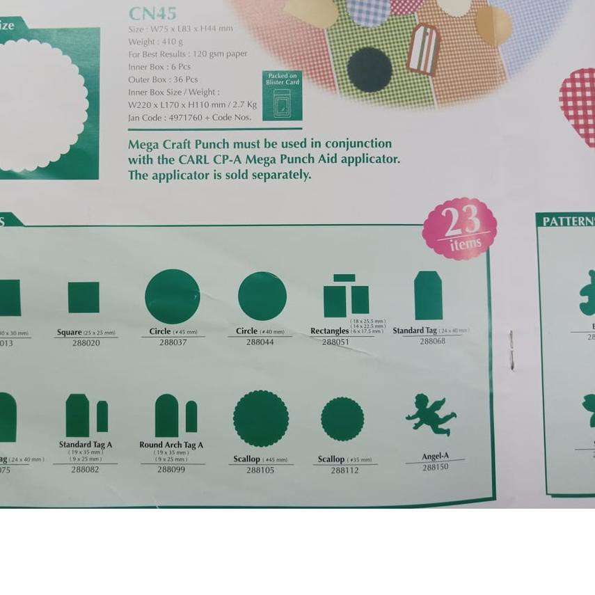 

New Arrival!! LR055 CARLA CRAFT MEGA JUMBO CRAFT PUNCH CN-45