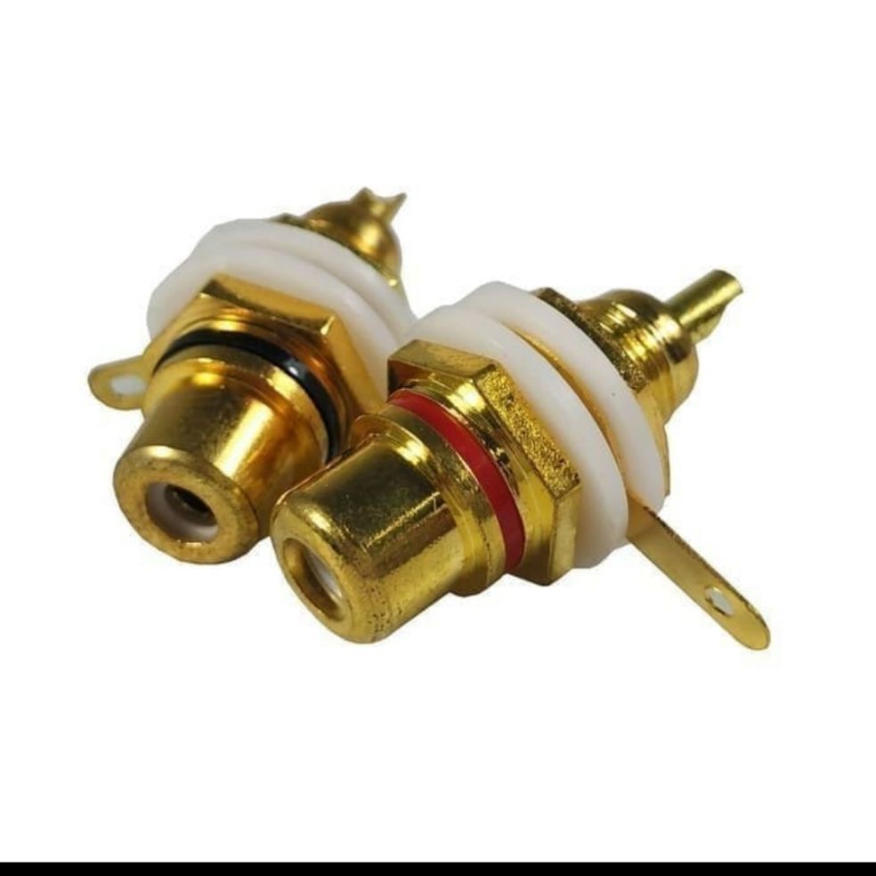 soket rca gold soket input rca kuningan