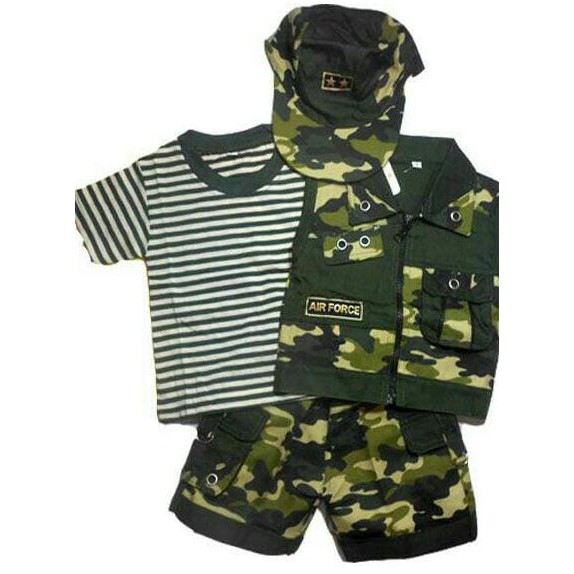 Baju Tentara Anak + Rompi