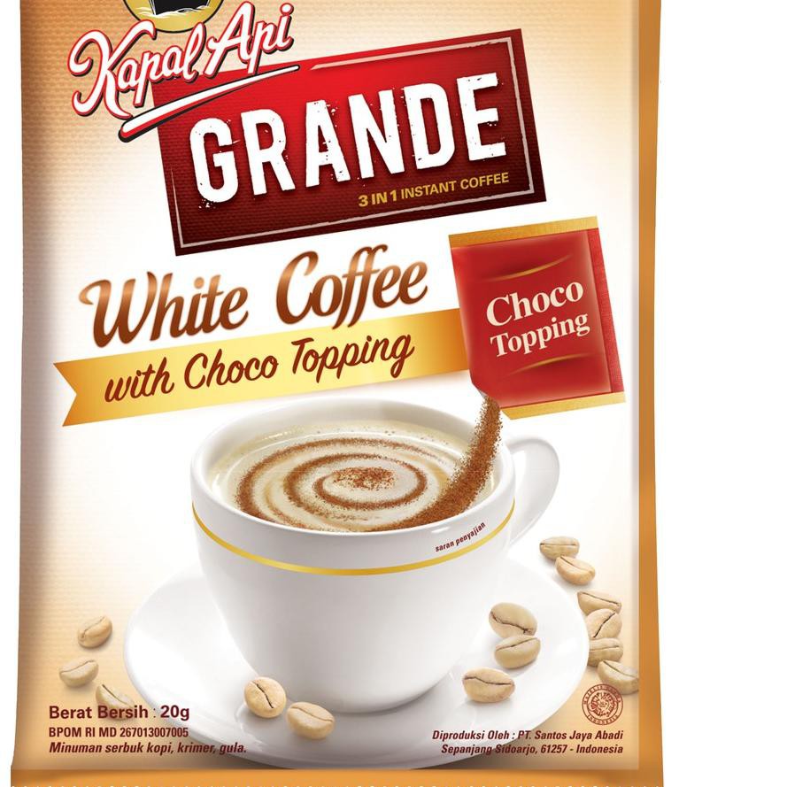 

D0S✡ Kapal Api Grande White Coffee Topping Bag (Isi 20 Sachet Berat 20 Gram) SEGERA BELI