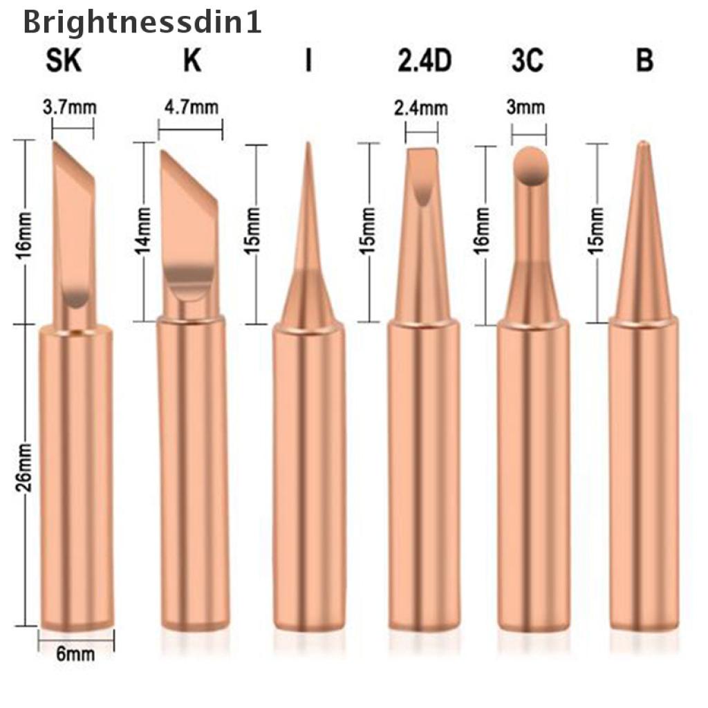 5 / 6pcs Kepala Solder Bebas Timah Bahan Tembaga Murni