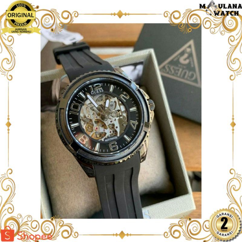 JAM TANGAN PRIA WANITA | RANTAI | KULIT | KARET | MURAH | PRIA ORIGINAL [GUESS W1178G2] PAPER BAG