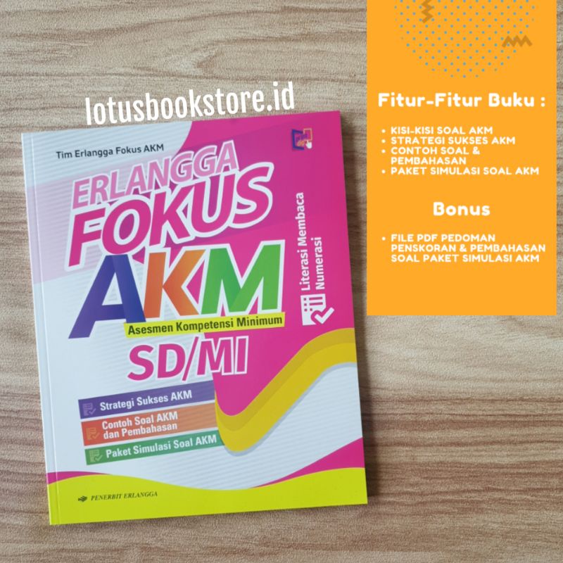 Erlangga Fokus AKM SD SMP SMA SMK / Buku Erlangga Original-SD