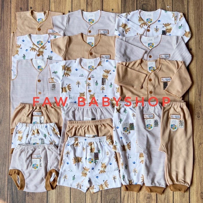 Paket Baju Bayi Newborn FLUFFY / NOVA / GORILLUX / NARY Original Paket Lengkap Baju Bayi Newborn (0-3M) Perlengkapan Bayi Baru Lahir &amp; Kado