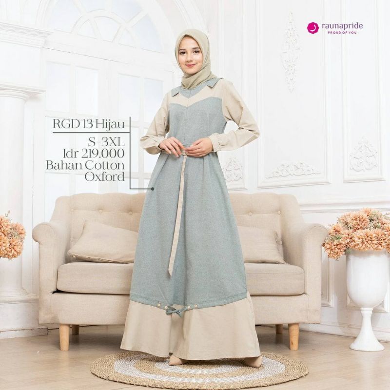 GAMIS RAUNA TERBARU RGD 13 - Hijau