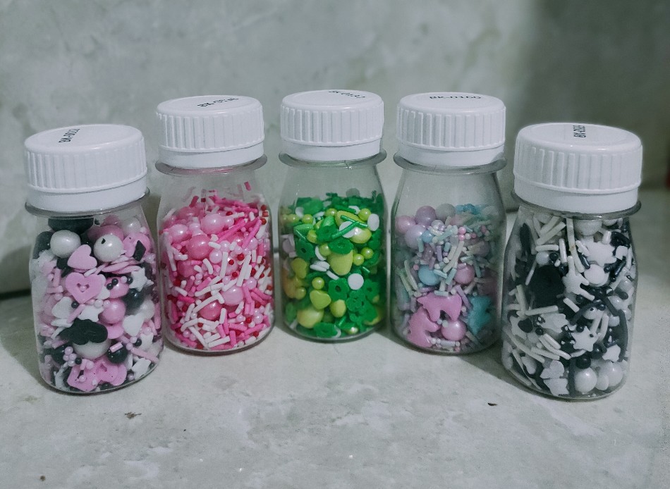 Bk-0009 Sprinkles Sprinkle Sprinkel Mix Hitam Putih 30gram