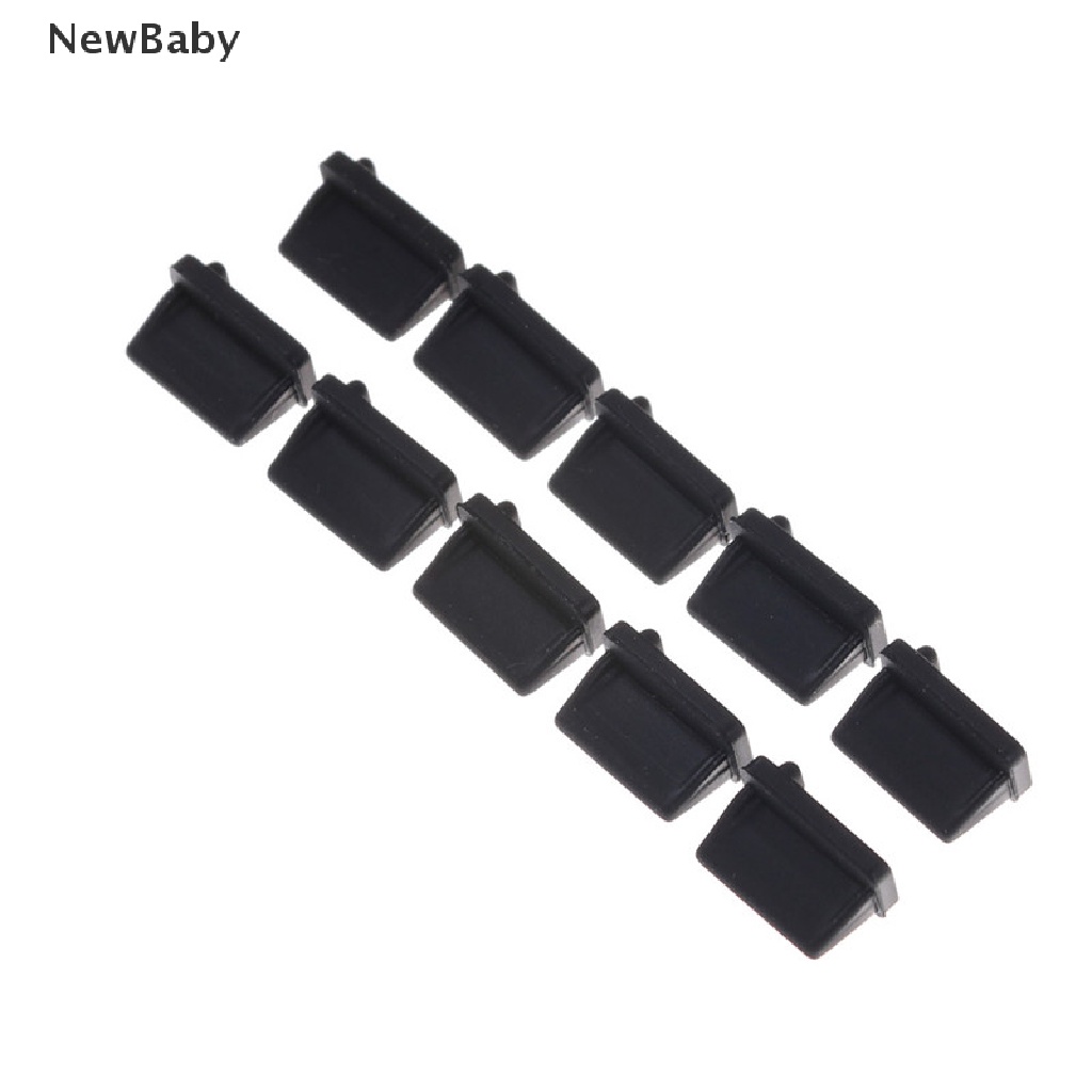 NewBaby 10pcs Black Rubber A Type Female USB Anti Dust Protector Plugs Stopper Cover ID