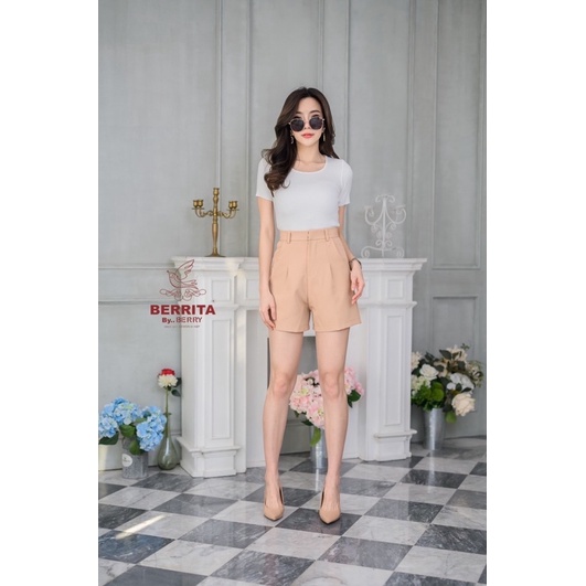 CELANA PENDEK BERRITA ZIPPER DEPAN / HOTPANTS HIGHWAIST BANGKOK (CLBRT037)