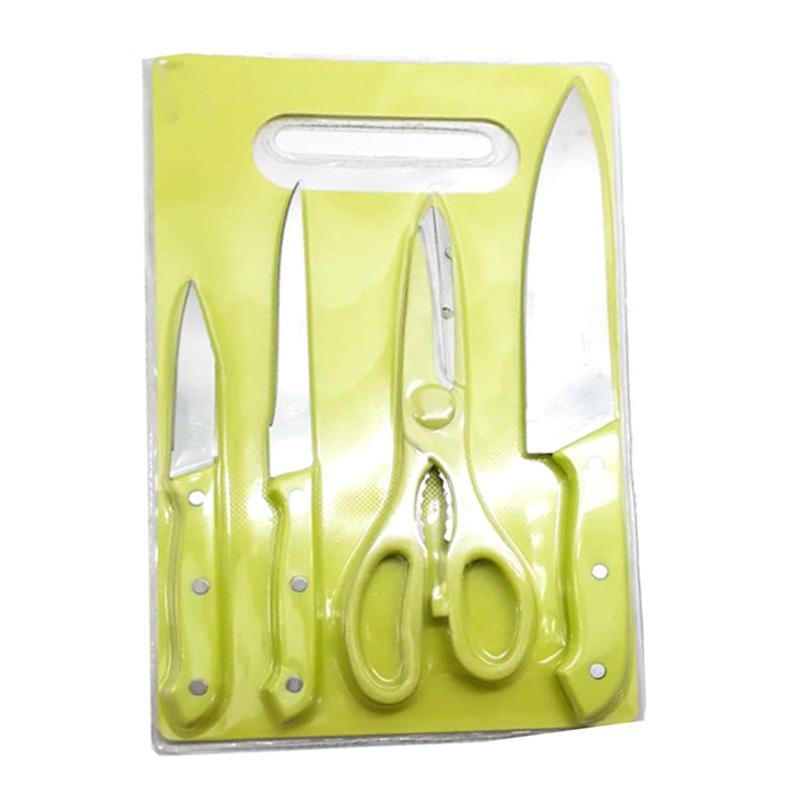 Pisau dan Talenan Set 5 In 1 Kitchen Knife Set Cutting Board Pisau Dapur Set