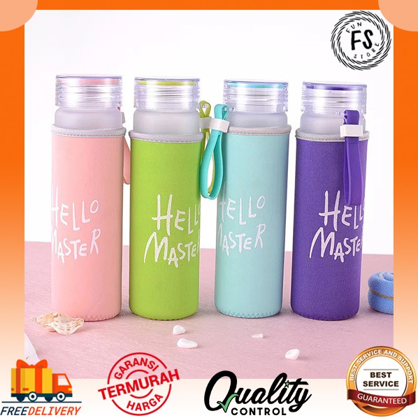 FUNSTORE BOTOL MINUM HELLO MASTER 480 ML - GRATIS POUCH