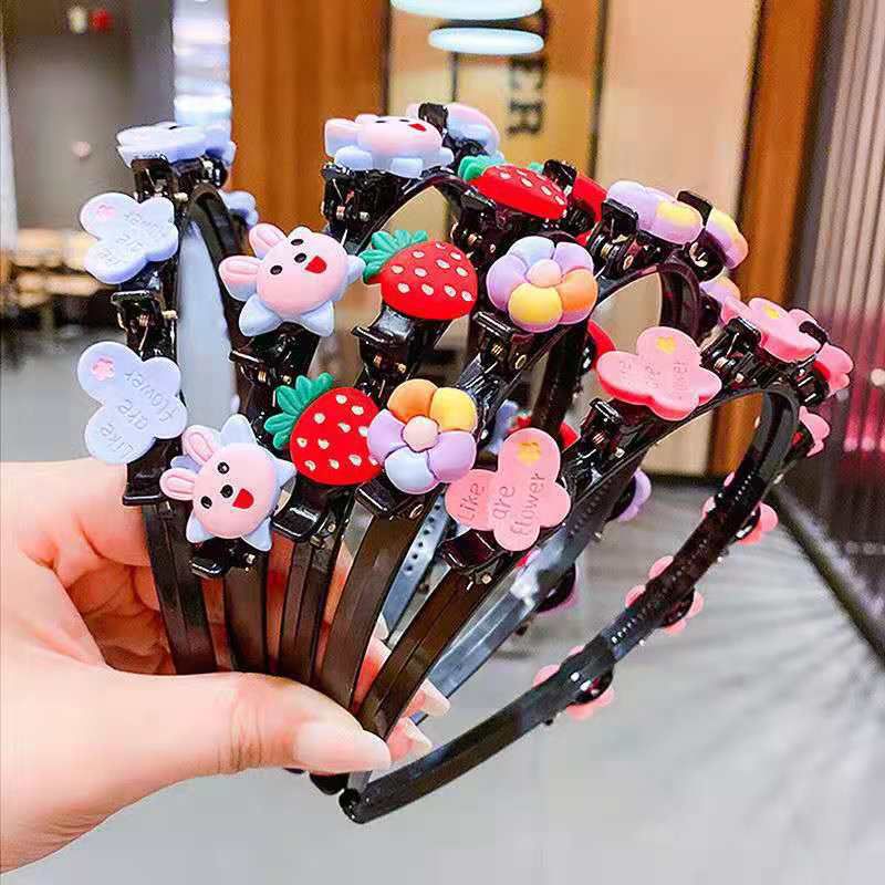LDS B19 Bando Jepit Fashion Rambut 2 in 1 Aksesoris Rambut Wanita Anak Dewasa Lucu Karakter