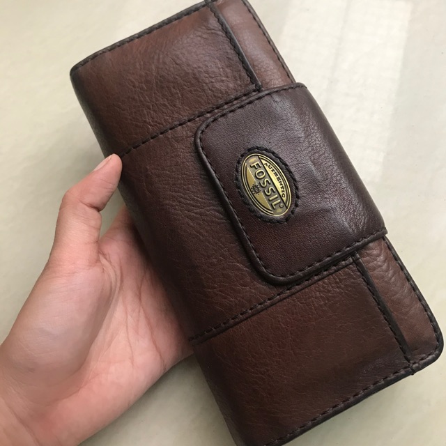 Preloved dompet fossil explorer espresso