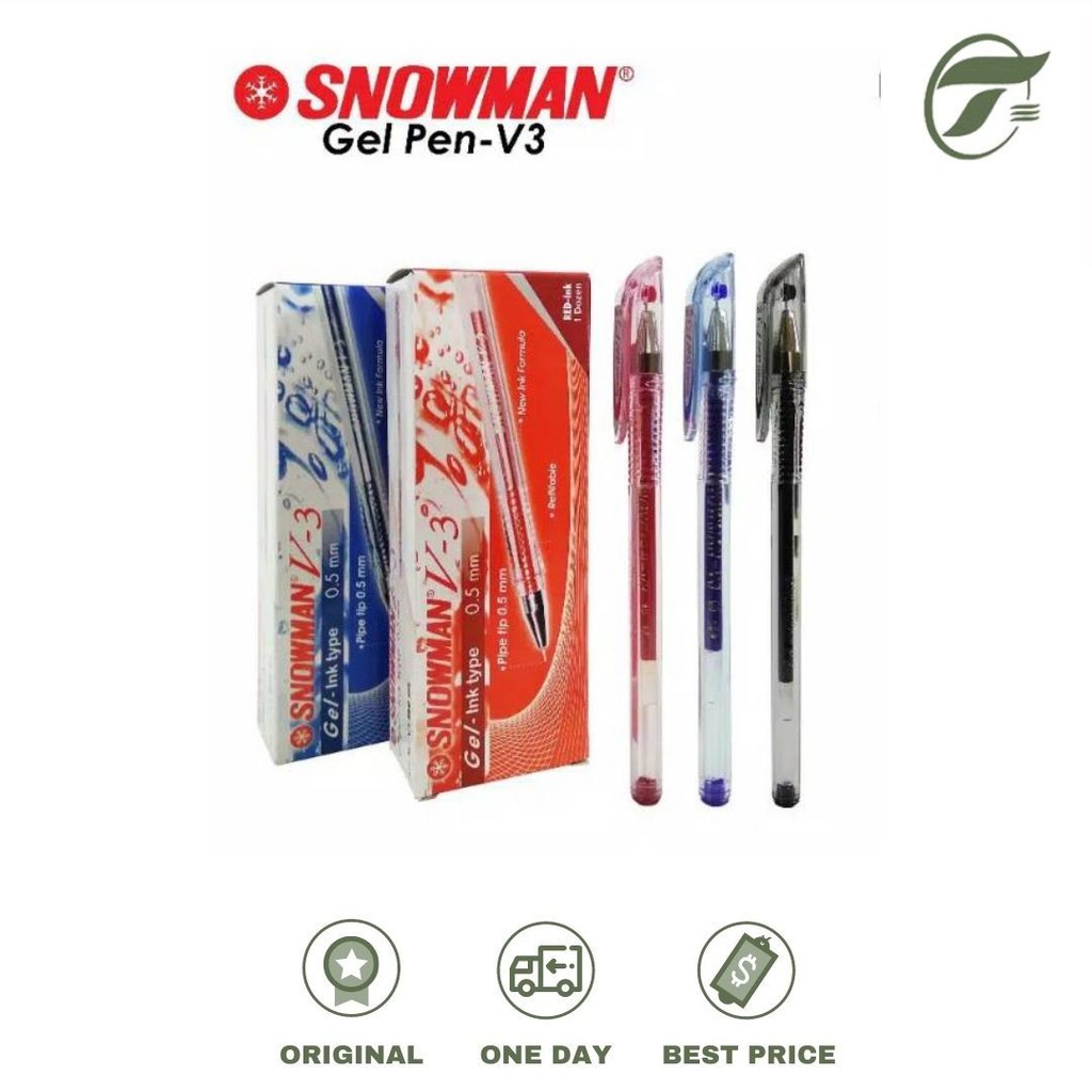 

BALLPEN GEL V-3 FINE 0.5 ECER SNOWMAN (BLACK/BLUE/RED)