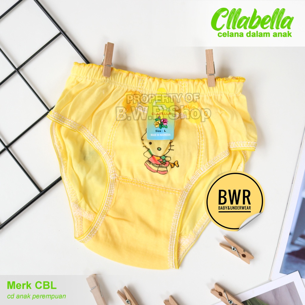 CD Anak Murah CBL WARNA / Celana Dalam Anak Perempuan Cllabella Bersaku | Bwr IX