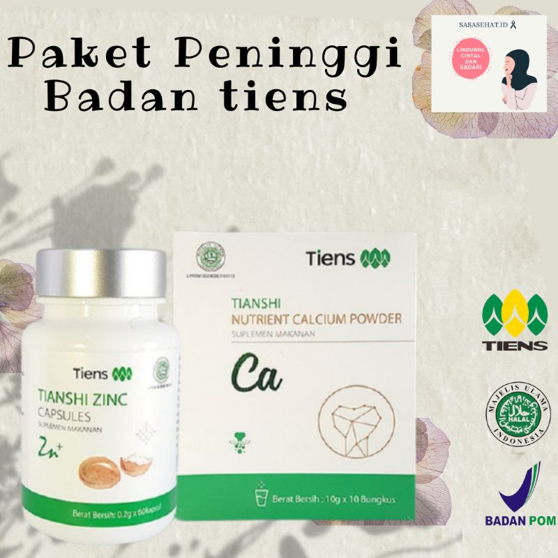 Jual PENINGGI BADAN TIENS ( Calsium + Zinc ) | Shopee Indonesia