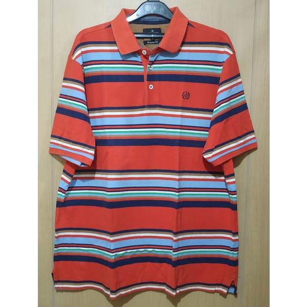 Preloved Kaos Polo Pria Blue Harbour Original Stripe Size XXL Regular Fit